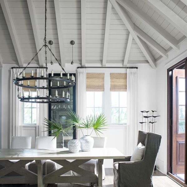 ceiling carousel fk0008 southeast white dining room vaulted