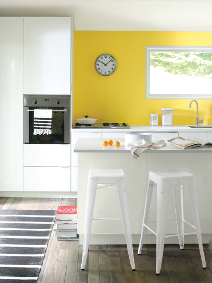 kitchen yellow accent wall inspiration 415