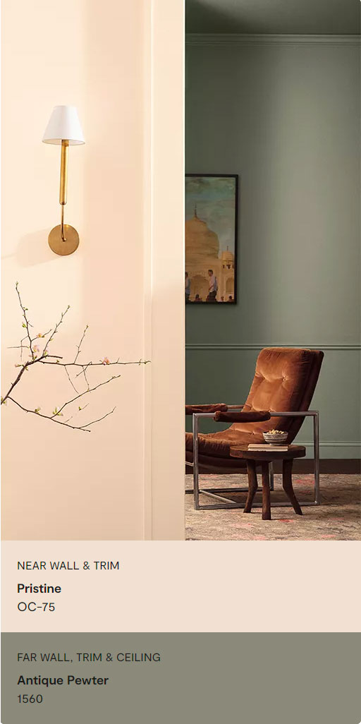 5 carousel Green Off White Paint Hallway Living Room