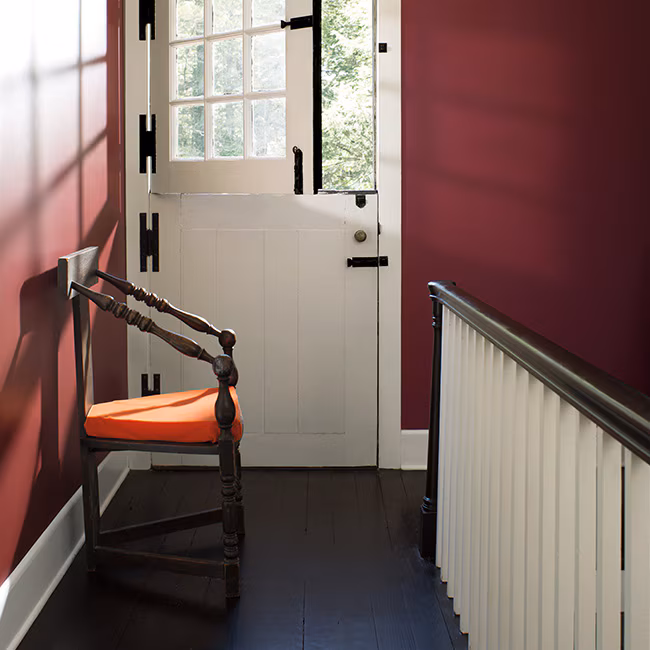 burgundy-hallway-paint-white-dutch-door-colors-650x650